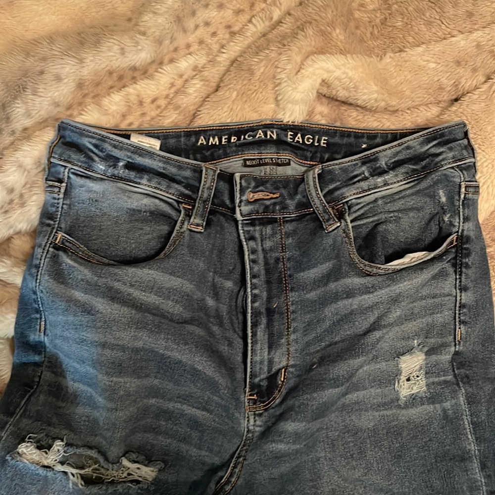 AE next level stretched super ripped skinny Jean